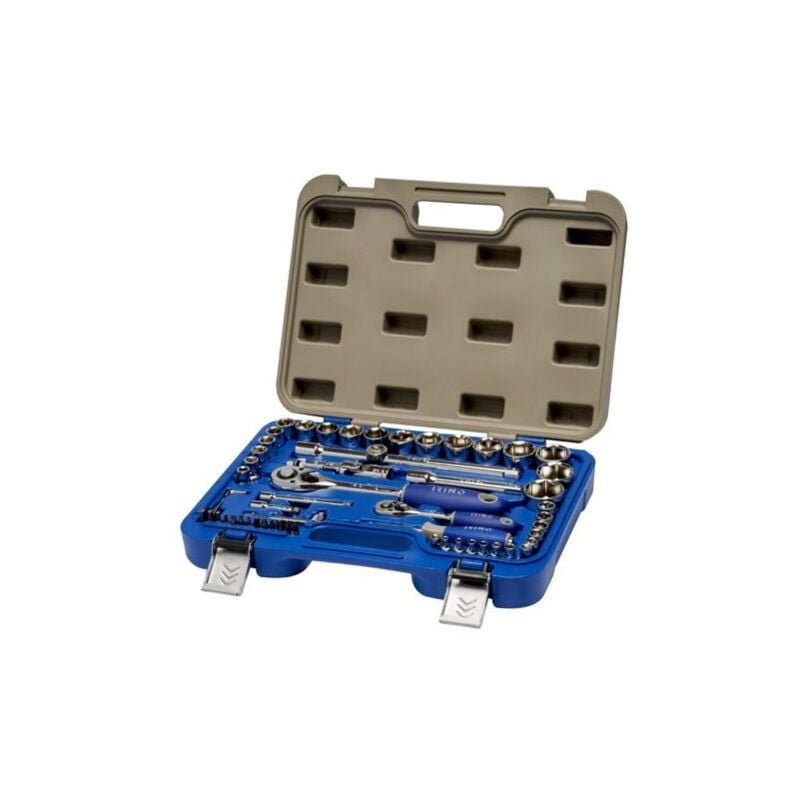 Irimo - Jeu de 58 douilles 6 pans 1/4'-1/2'