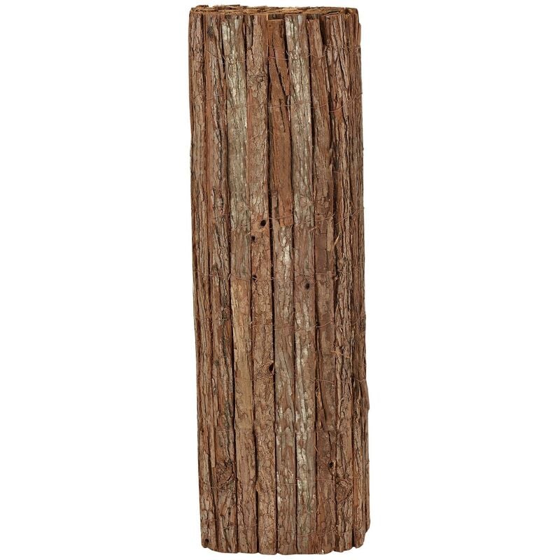 Helloshop26 - Clôture brise vue canisse écorce solide 1 x 5 m brun