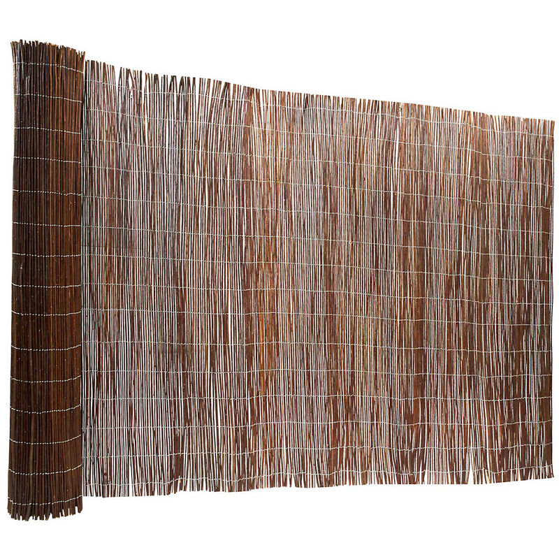 Clôture de saule Canisse de jardin Brise-vue couleur nature HxL 100 x 500 cm Certeo Nature