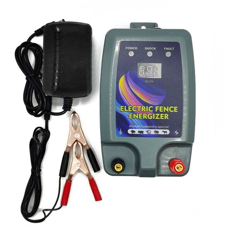 Clôture électrique pour bétail, animaux, électrificateur de clôture, haute puissance, 3 modes d'alimentation pour élevage de volailles