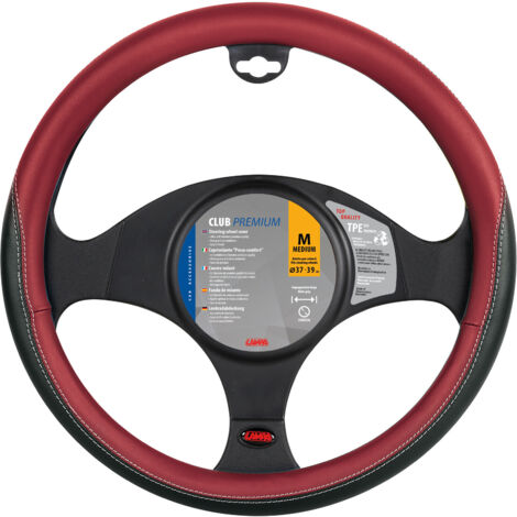 Club, coprivolante in Skeentex - M - Ø 37/39 cm - Nero/Rosso