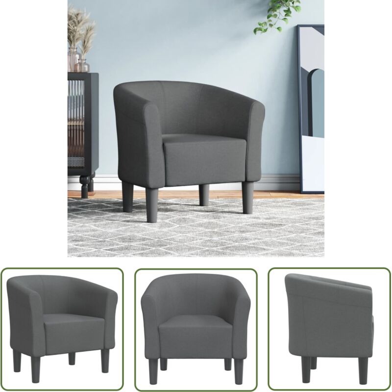 Vidaxl Clubsessel Dunkelgrau Stoff