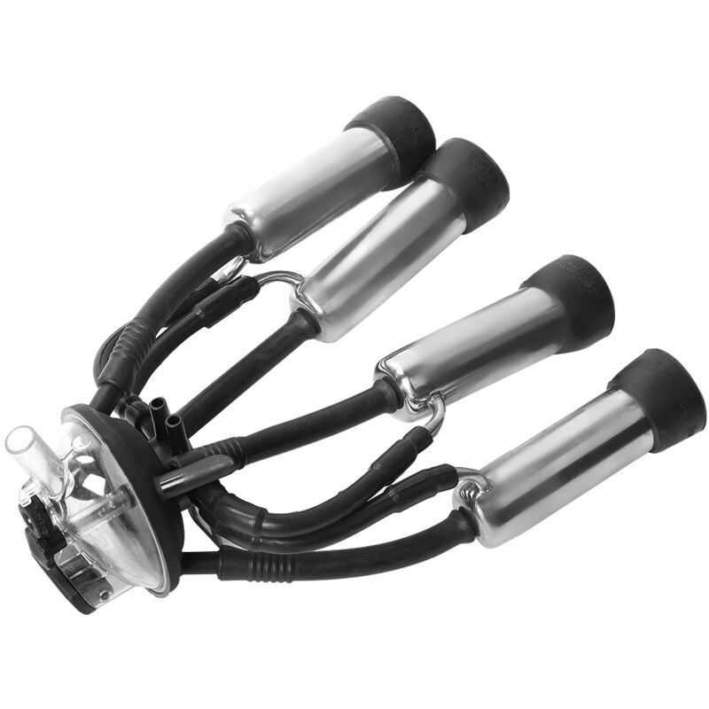 Eosnow - Cluster de traite de vache, acier inoxydable suspendu + caoutchouc lisse 240CC scientifique pour le lait