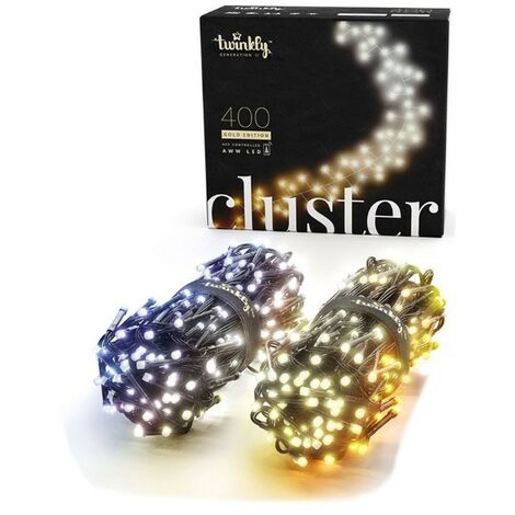 Cluster Gold Edition Catena 400 LED ambrato e bianco AWW