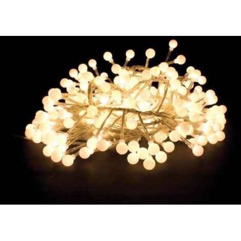 Clusterlight LED - 3.2 m - 256 Kugeln - Warmweiß - transparentes Kabel - 24 V