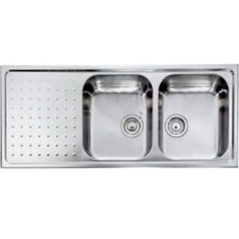 CM 011107DCSSP Lavello IX Punto Plus 3'' 116X50 2 vasche a destra