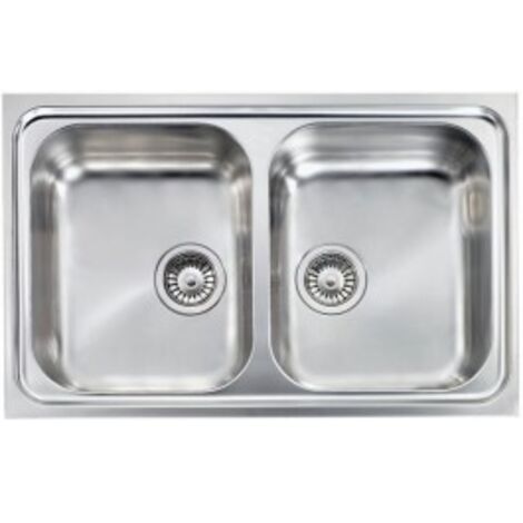 CM 011202XCSSP Lavello IX Filoslim 3'' 79X50 2 Vasche