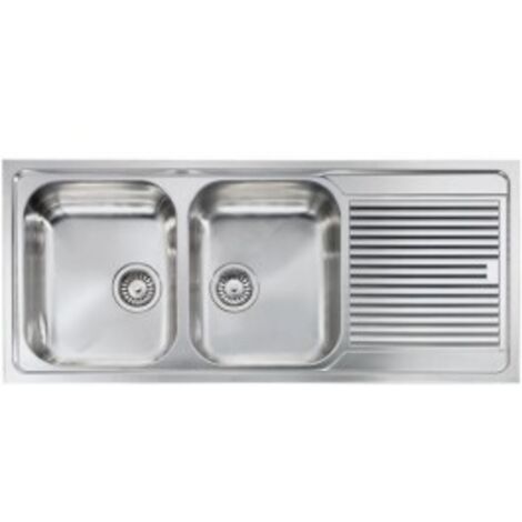 CM 011207SCSSP Lavello IX Filoslim 3'' 116X50 2 vasche a sinistra