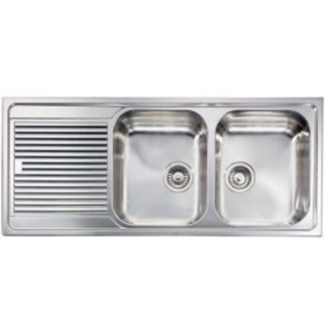 CM 011247DCSSX Lavello IX Zenith 3'' 116X50 2 vasche a destra