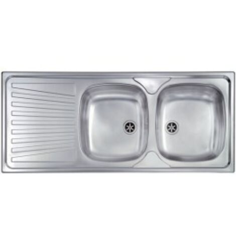 CM 011547DCSSX Lavello IX Mondial 3'' 116X50 2 vasche a destra