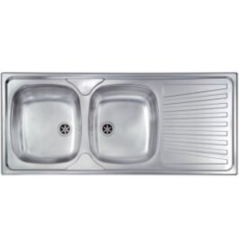 CM 011547SCSSX Lavello IX Mondial 3'' 116X50 2 vasche a sinistra