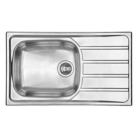 LAVELLO INOX FILOQUADRA MIX 86 X 50 CM - 1 VASCA SINISTRA CON GOCCIOLATOIO  DESTRA INCASSO SLIM - Lavelli 1 vasca con gocciolatoio - Lavelli inox  incasso - Elettrodomestici da Incasso