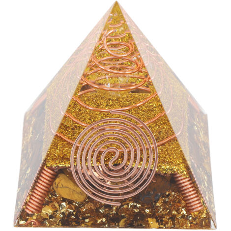 cm hohe Pyramide für positive Energie zur Meditation, Stressreduktion und Harmonisierung – Tisch-Energiegenerator
