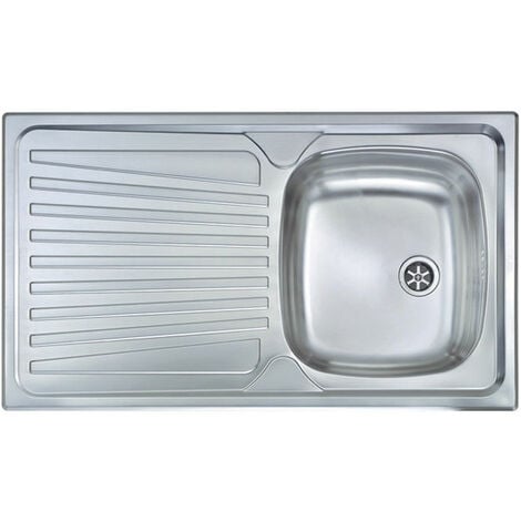 Lavello Cucina 1 Vasca 86x50 Cm In Acciaio Inox Apell Venezia Gocciolatoio  Destro