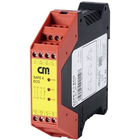 CM Manufactory Relè di sicurezza SAFE 4.3eco Tensione di funzionamento: 24 V/DC, 24 V/AC 3 NA, 1 NC 1 pz.