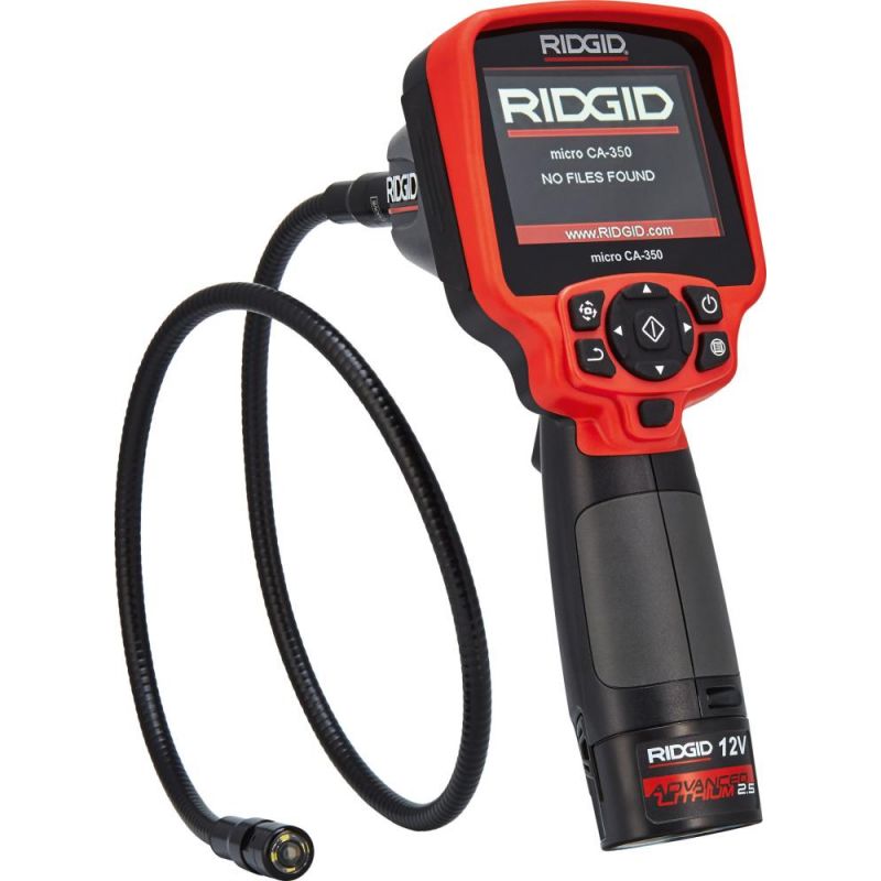 

Cámara de inspección micro CA-350 3,5 pulgadas 640x480 17mm LED 4 cables-L.900mm RIDGID