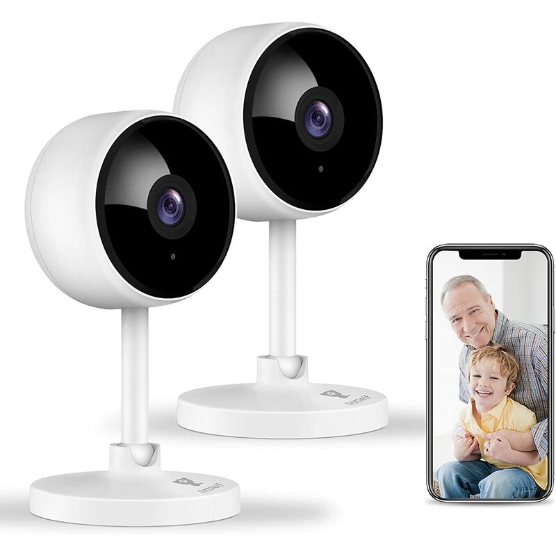 

Cámara de seguridad para el hogar, diseño de 10 unidades, cámara IP de vigilancia WiFi 1080P para interiores con visión nocturna manual, audio