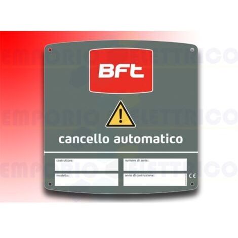 Cms Italia Bft 180X180 Cartello Avvert ( B.F.T. cod. D831081 )