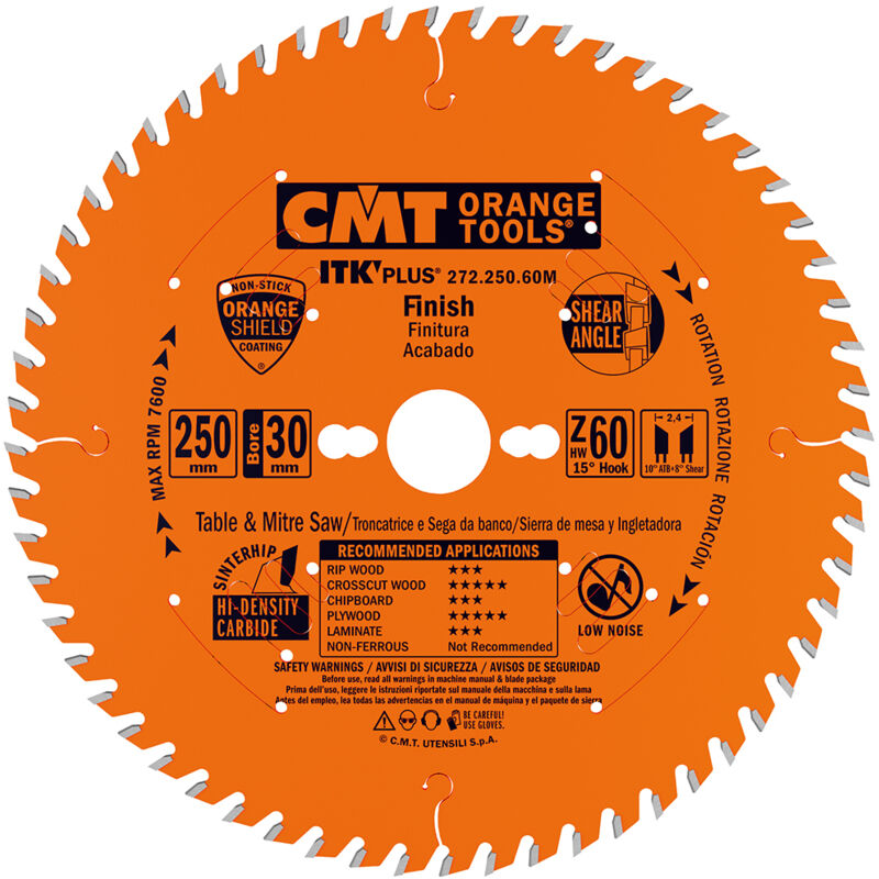 CMT - Lame de scie 272 300x2 6x30 Z72 15°