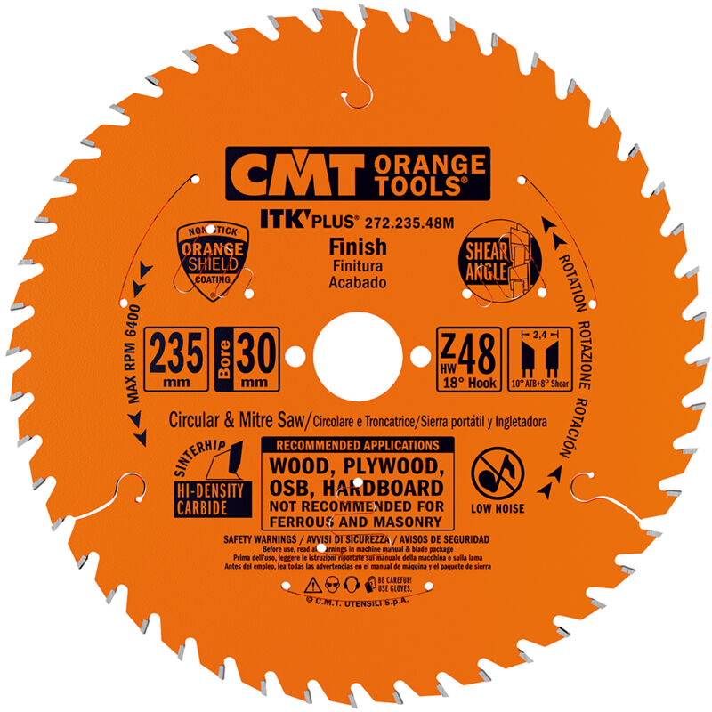 CMT - Lame de scie 272 235x2 4x30 0 mm Z48 18°