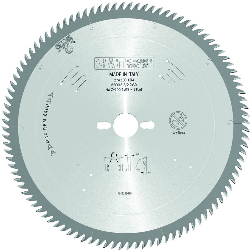 CMT - 274.080.10M lame circulaire hw xtreme 250X3,2X30 Z=80 1FTG + 4ATB
