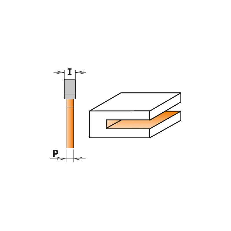 CMT - 923.340.11A fraise à disque pour rainures laterales hw Z3 S=8 D=47,6X4