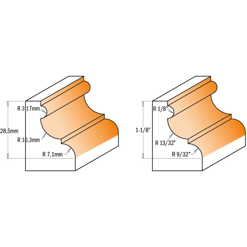 CMT - 856.501.11 fraise pour cadre + roul hm S=12.7 D=47.5X28.5