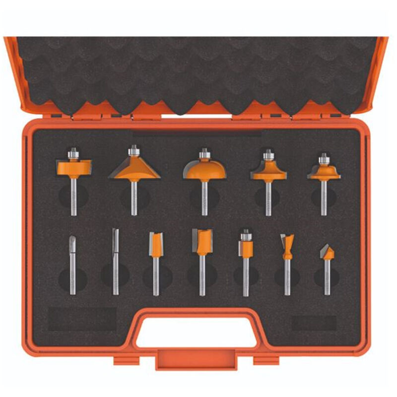 CMT - Coffret 12 fraises profil pour défonceuse queue 6,35mm