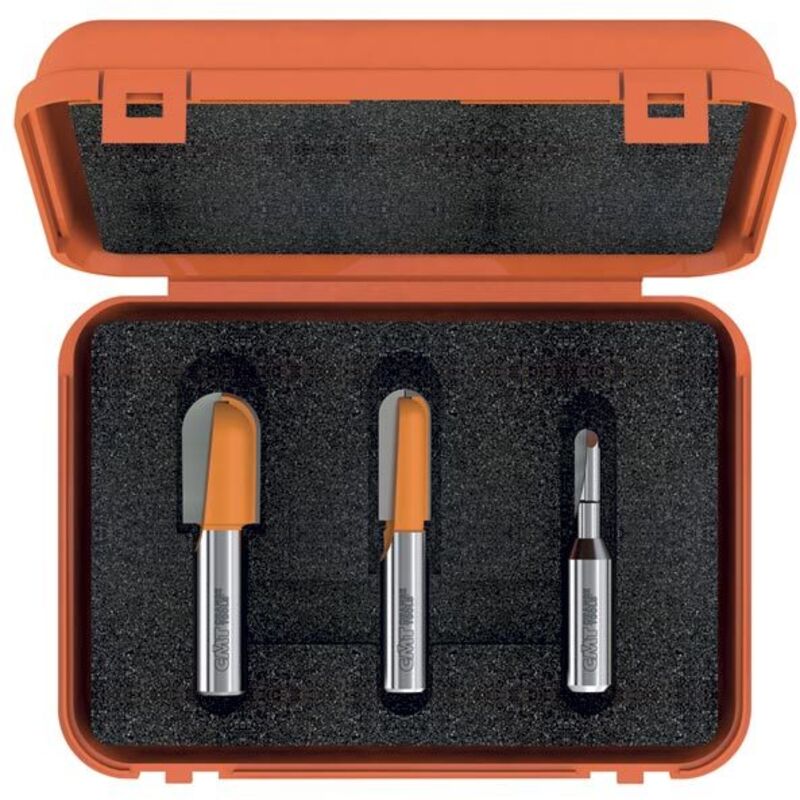 CMT: Coffret 3 fraises à gorges - Queue 6,35mm