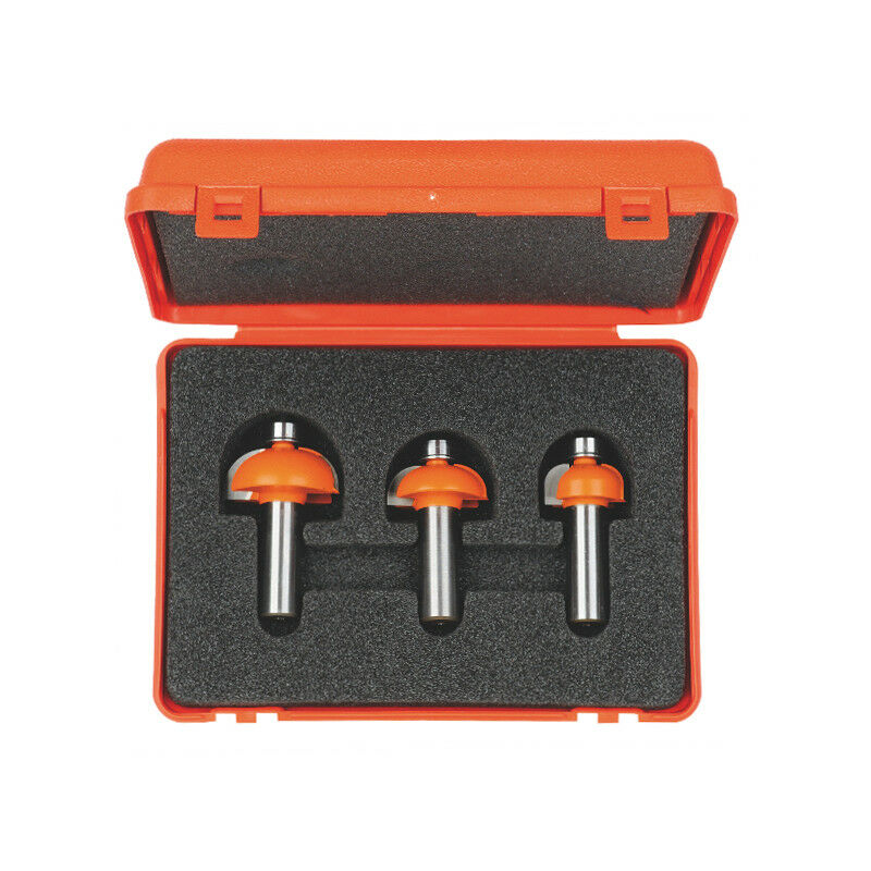 CMT: Coffret de 3 fraises congé - Guidage - Queue 12,7mm