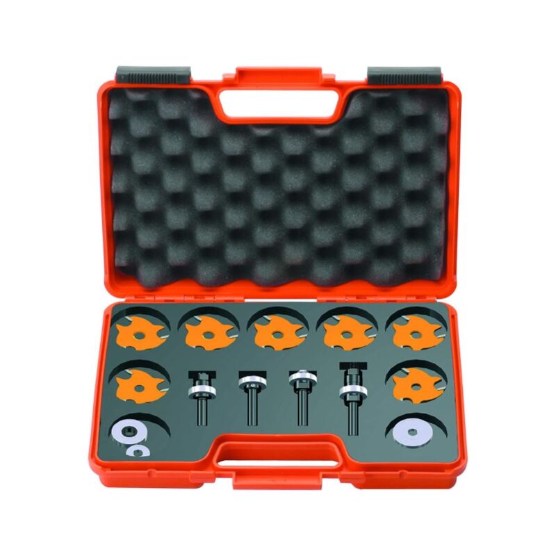 CMT - Coffret disques rainures + arbres série 822 / 823 - Queue 8mm