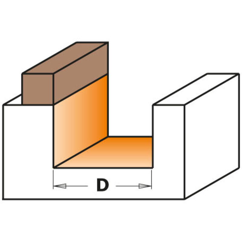 CMT - Fraise carbure droite 20mm - Queue 6,35mm