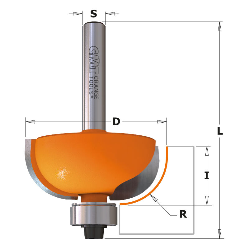 CMT - 837.951.11 fraise pour profil CONGe hw S=12,7 D=50,7 R=19
