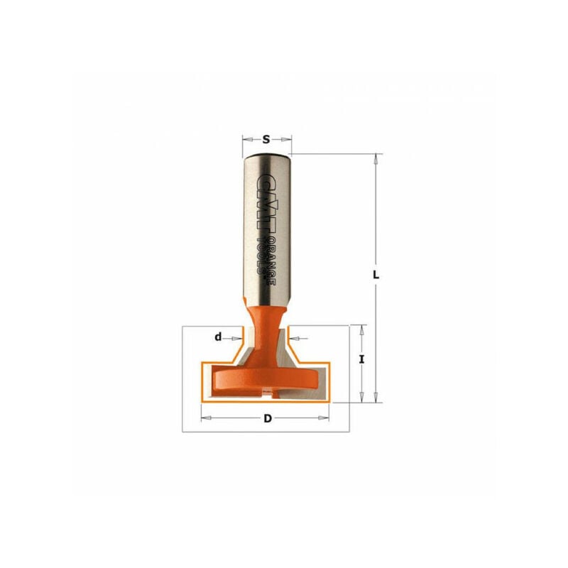 CMT: Fraise carbure serrure en T - 28/11mm - Queue 12,7mm