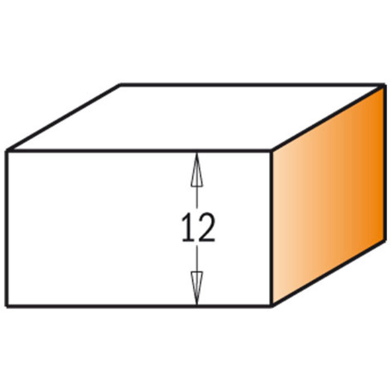 CMT - Fraise plaquette rainure 19mm défonceuse queue 8mm