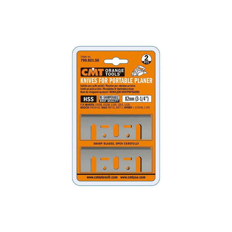 CMT: Jeu de 2 fers HSS rabot Makita 110 x 29 x 3mm
