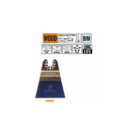 CMT : Lame 68 mm plongeante / bois pour machine oscillante