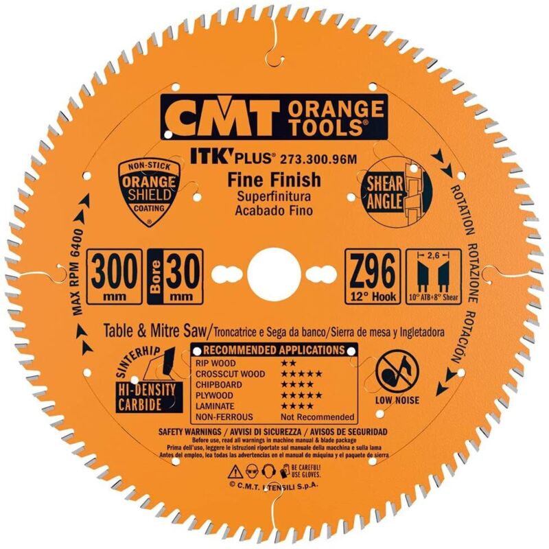 CMT - Lame de scie 273 300x2.6x30 Z96 12°