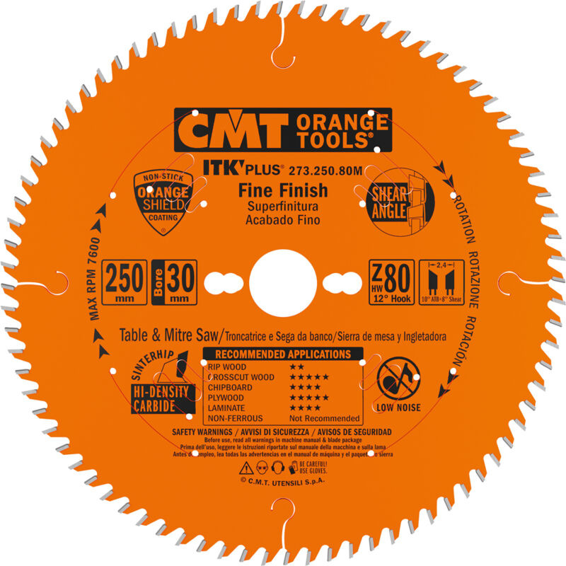 CMT - Lame de scie 273 250x2 4x30 Z80 12°