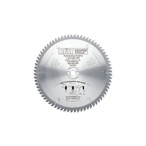 222 LAMES CIRCULAIRES INDUSTRIELLES POUR PLEXIGLASS ET PLASTIQUE