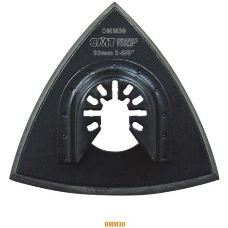 CMT Omm30-X1 Piastra Perforata 93 mm per Levigatura, Attacco Universale, Nero