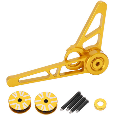 CNC-gefräster Kettenspanner aus Aluminiumlegierung für Fahrräder mit 1-6 Gängen, goldene Schaltwerkshalterung