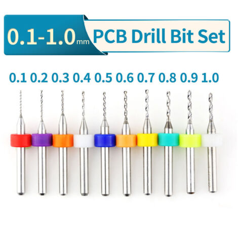 CNC-Mikro-Hartmetallbohrer-Set, Mini-Bohrer für Leiterplatten, für PCBs