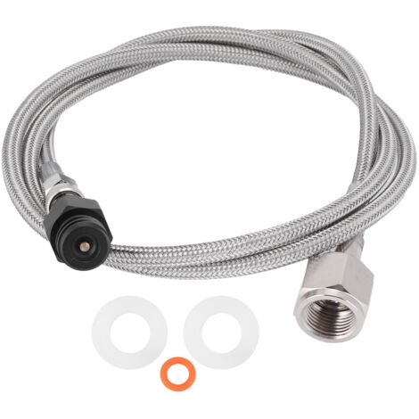 CO₂-Fülladapter für Sodaflaschen, 1500 Psi Niederdruckschlauch 1,5 m mit W21.814 TR214-Anschluss