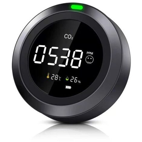 CO2 Detecteur,Moniteur de Qualité de L'air Intérieur 3 en 1 Détectant la Température et L'humidité du Dioxyde de Carbone,Detecteur CO2 NDIR