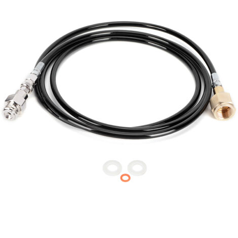 CO2-Füllset mit CGA320-Adapter für 100-Zoll-Zylinder, Soda-Zubehör in Schwarz