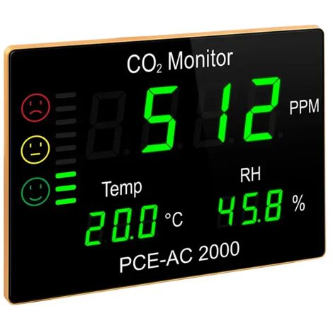 CO2 Messgerät PCE Instruments PCE-AC 2000 Temperatur, Luftfeuchtigkeit, CO2