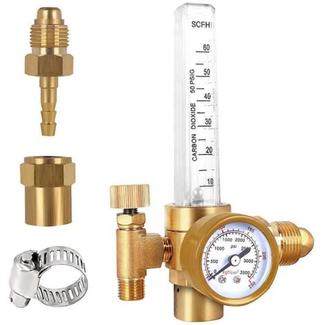 /CO2 Mig Tig Débitmètre Régulateur de gaz Manomètre Soudage CGA580
