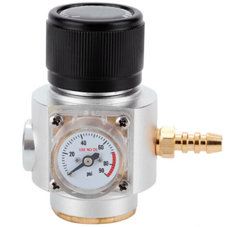 CO2 Mini Gas Regulator T21  4 Soda Pressure Gauge Thread CO2 Charger Kit 0-90 PSI (for Europe)