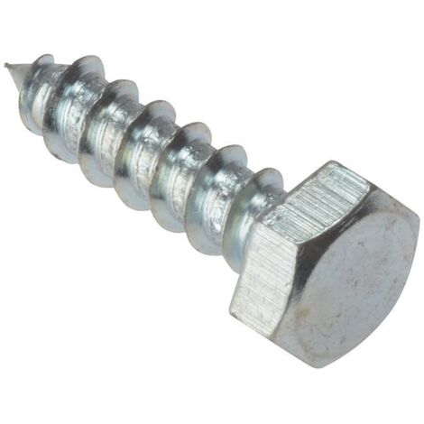 Coach Screw Hexagon Head Single Thread ZP M6 x 50mm Bag 10